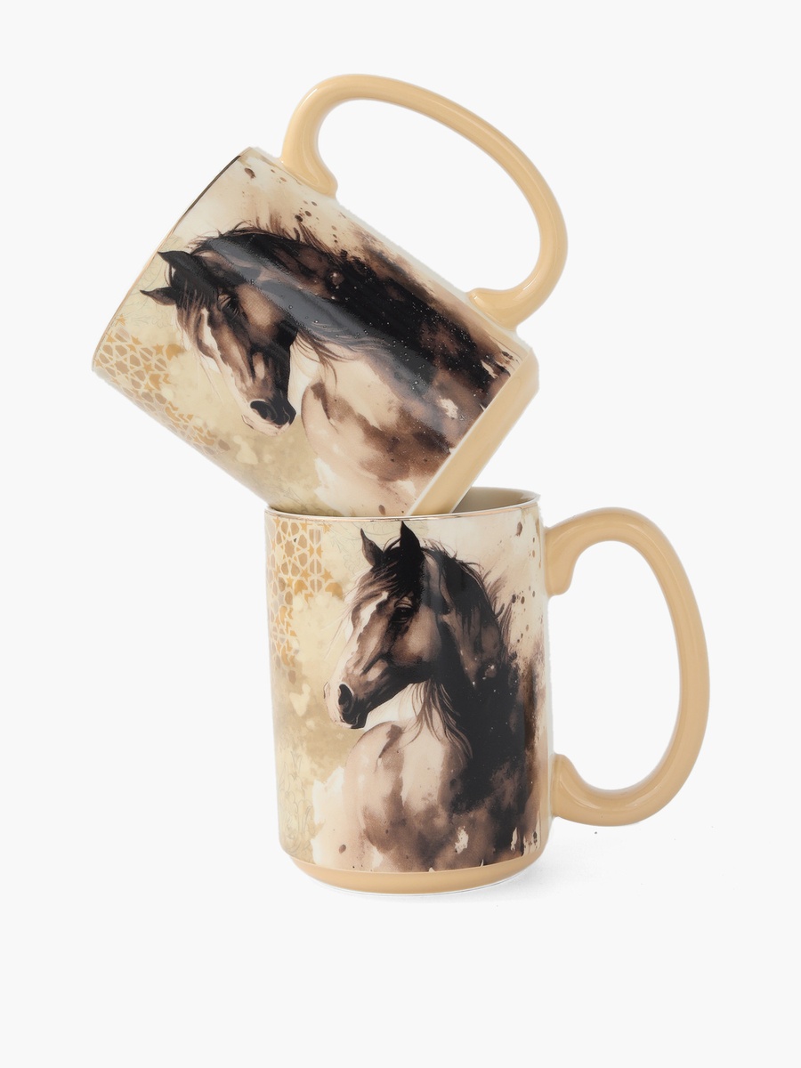 Horse Print Bone China Mug - 400 ml