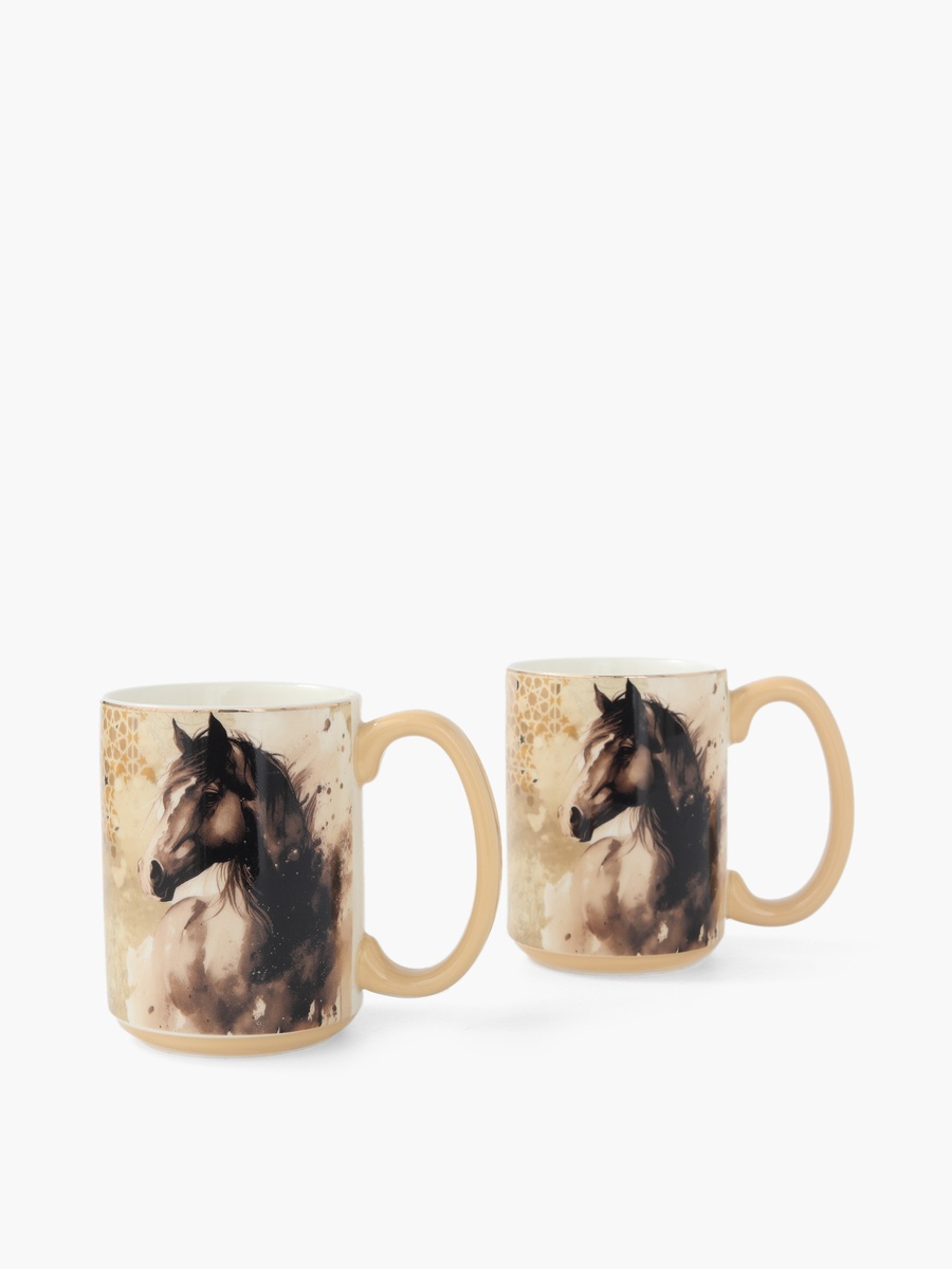 Horse Print Bone China Mug - 400 ml