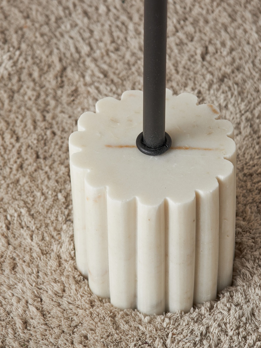 Wooden Round Top Accent Table - 26x55x26 cm
