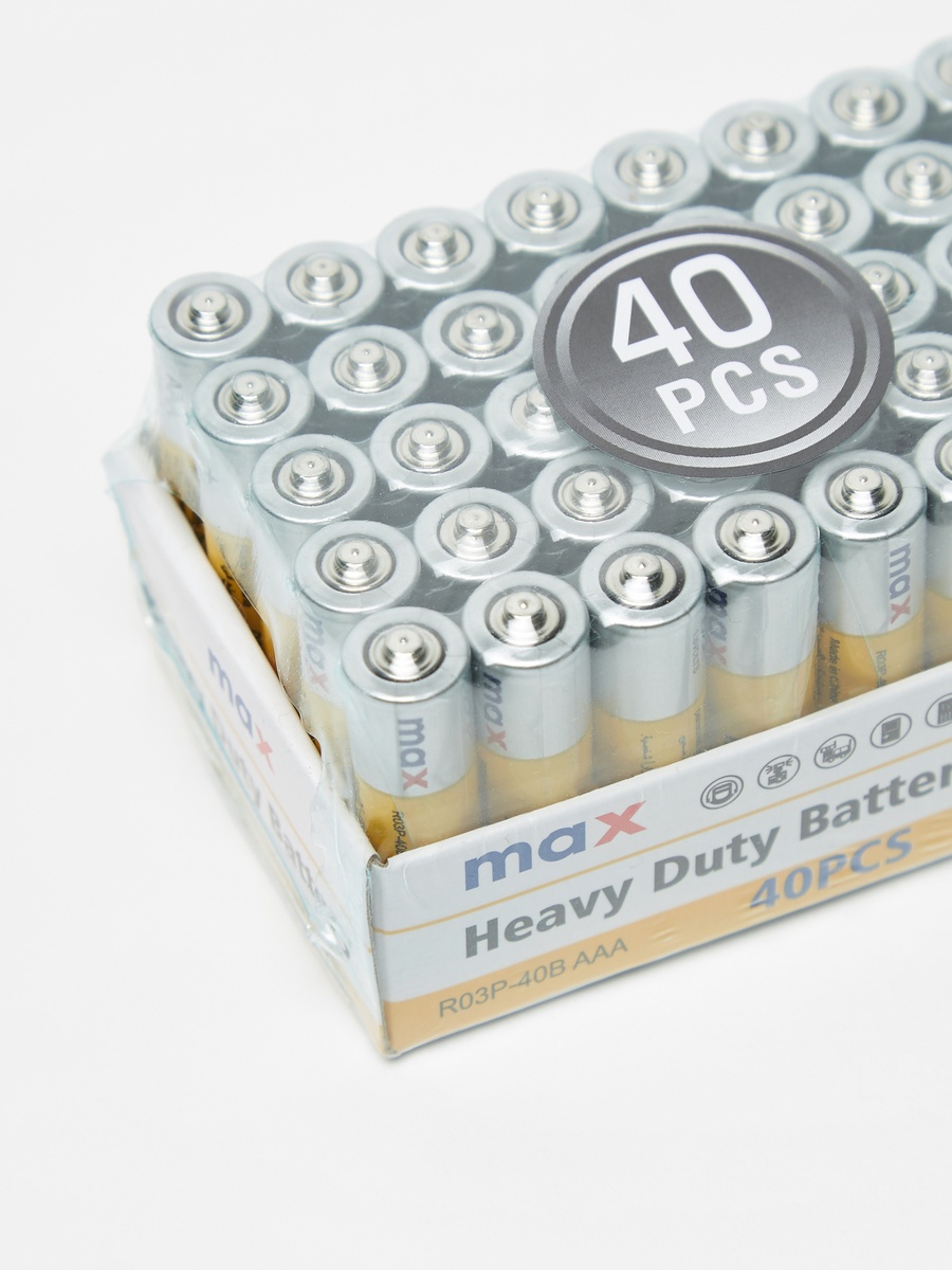 Pack of 40 - Heavy Duty 1.5V AAA Battery