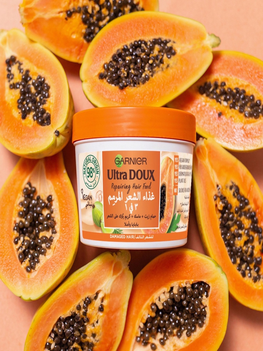 Ultra Doux Repairing Papaya 3-in-1 Hair Food - 390 ml