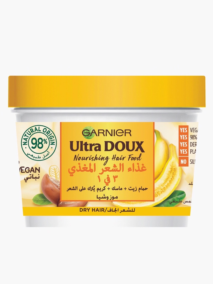 غذاء الشعر المرطب ألترا دو 3 في 1 بالموز من غارنييه - 390 مل