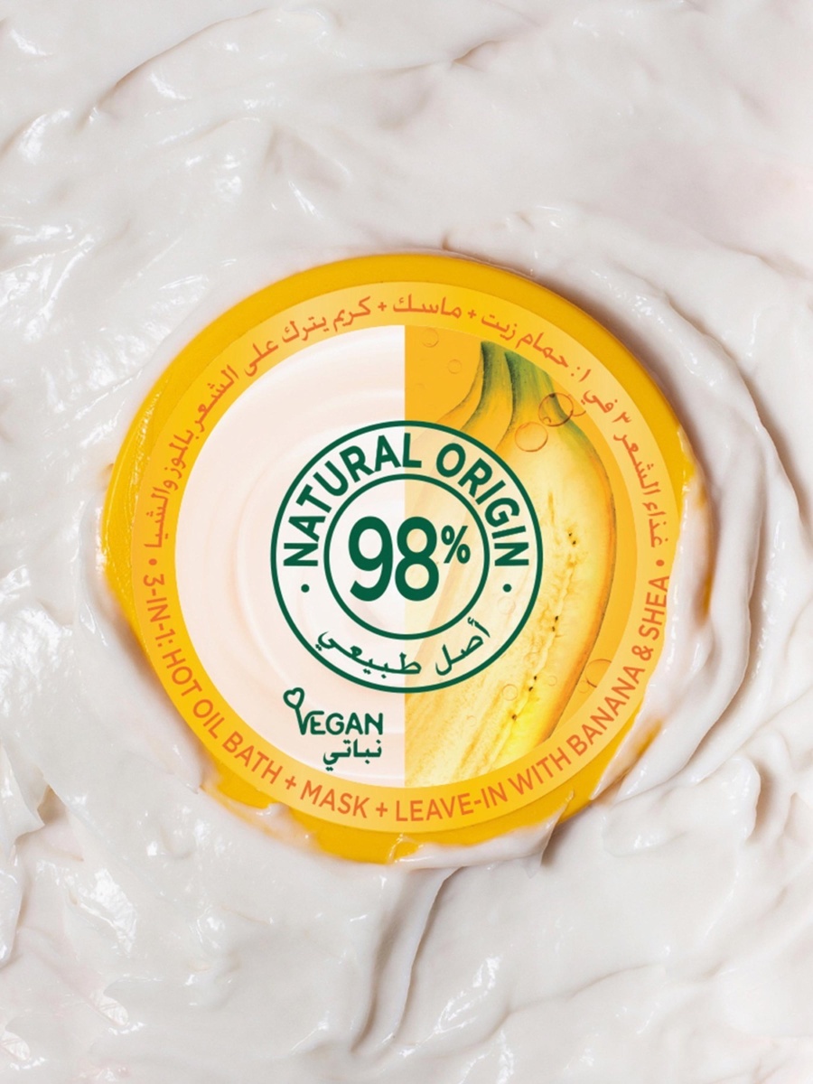 غذاء الشعر المرطب ألترا دو 3 في 1 بالموز من غارنييه - 390 مل