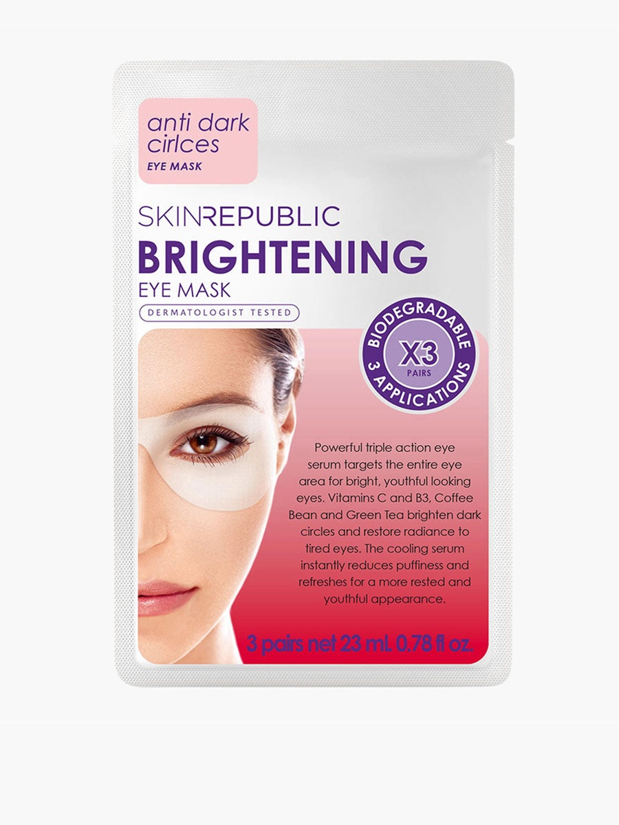 Brightening Eye Mask for Bright Youthful Looking Eyes, Targets Dark Circles with Vitamin C 23ml - 3 Masks