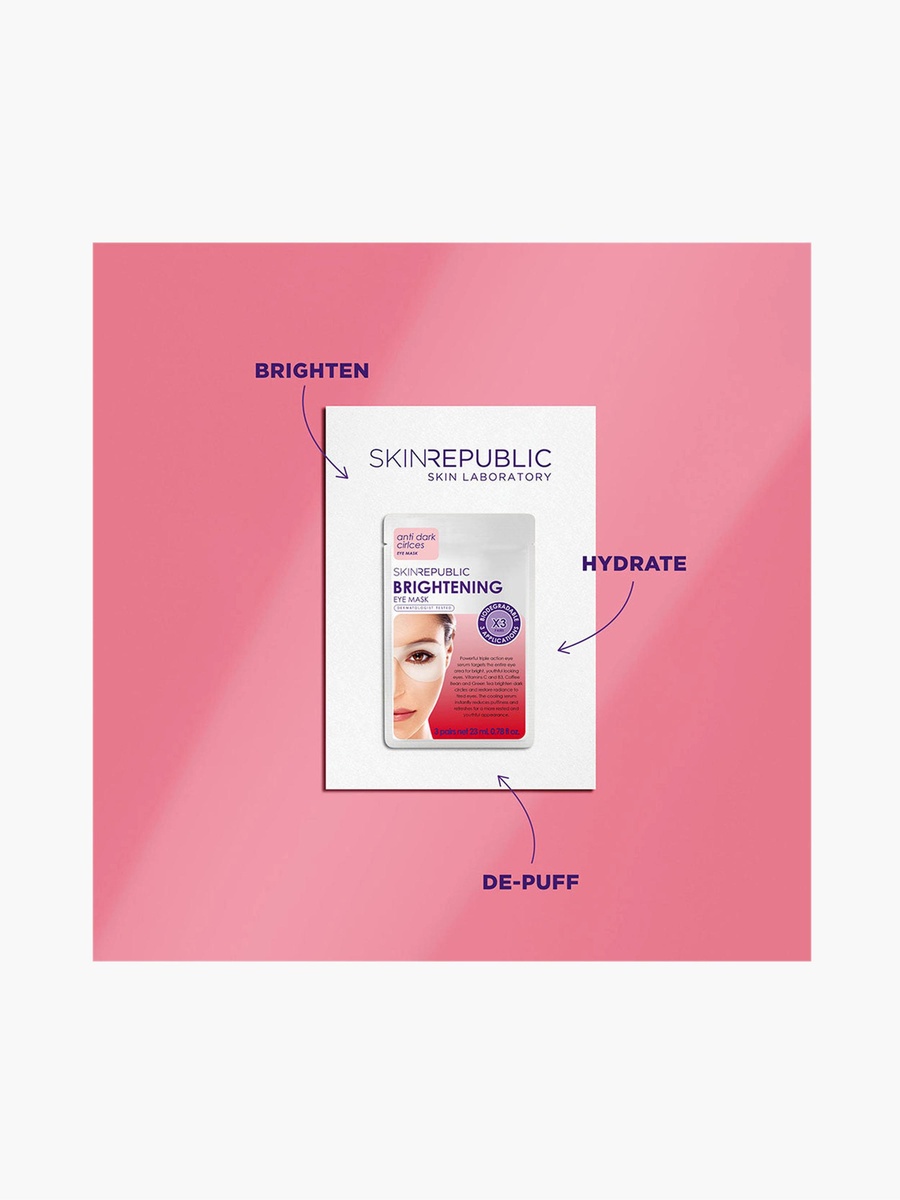 Brightening Eye Mask for Bright Youthful Looking Eyes, Targets Dark Circles with Vitamin C 23ml - 3 Masks