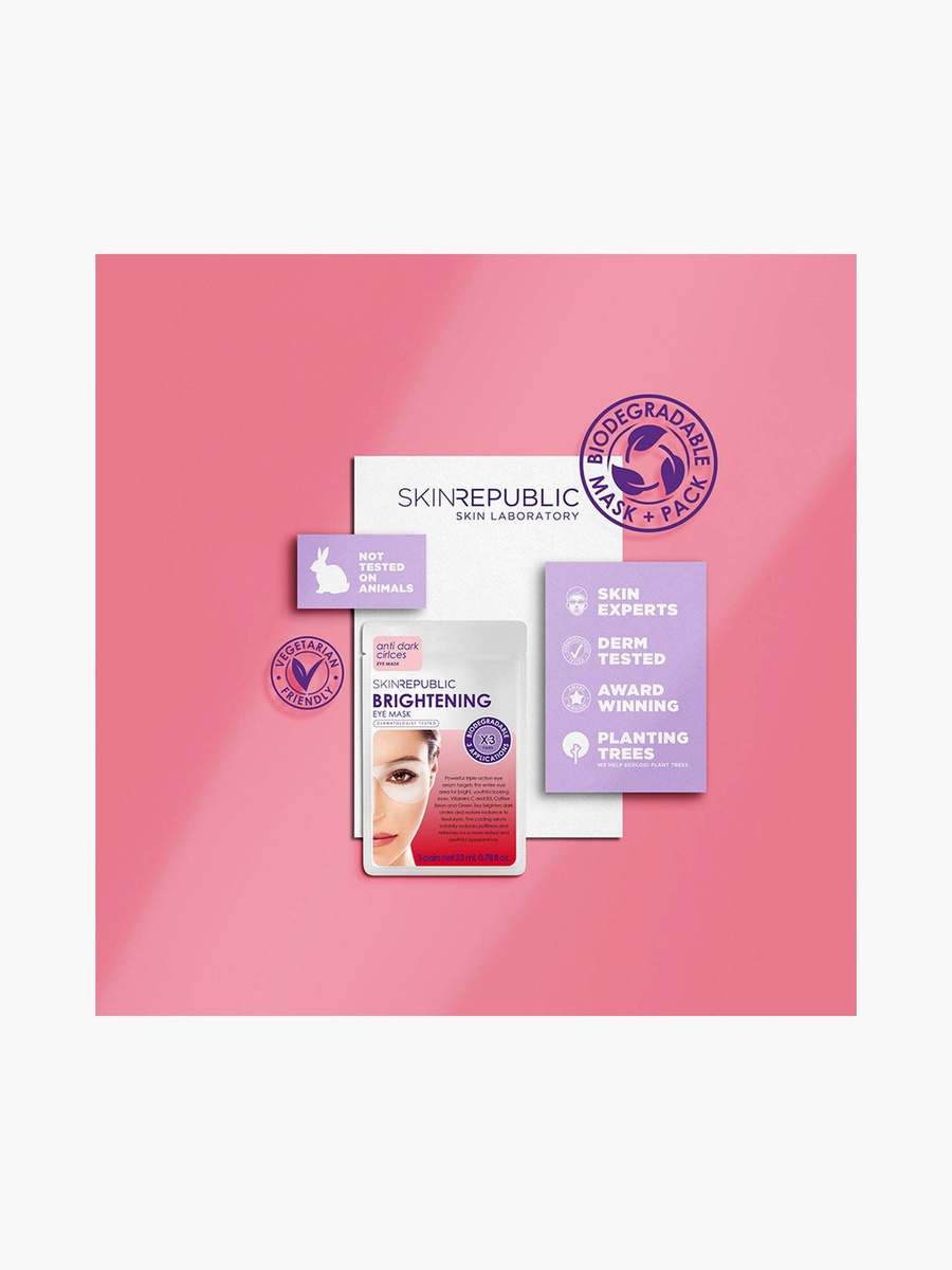 Brightening Eye Mask for Bright Youthful Looking Eyes, Targets Dark Circles with Vitamin C 23ml - 3 Masks