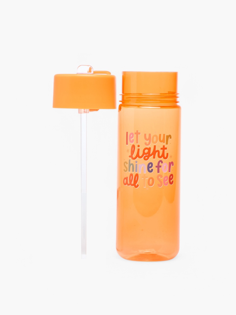 Slogan Print Sipper Water Bottle