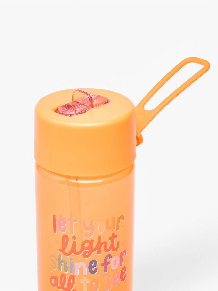Slogan Print Sipper Water Bottle