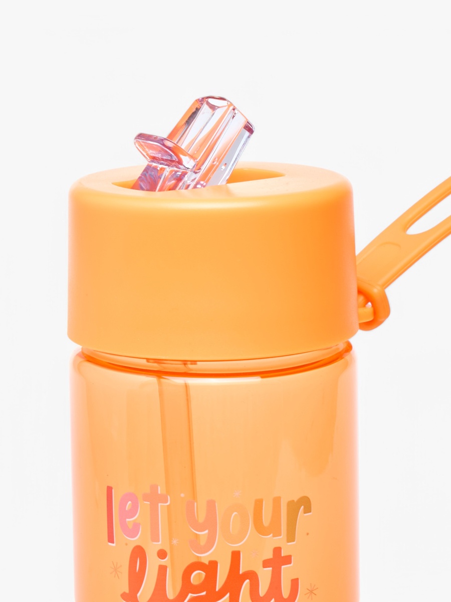 Slogan Print Sipper Water Bottle