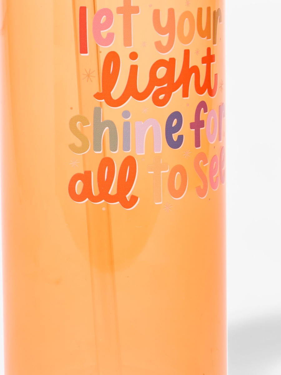Slogan Print Sipper Water Bottle
