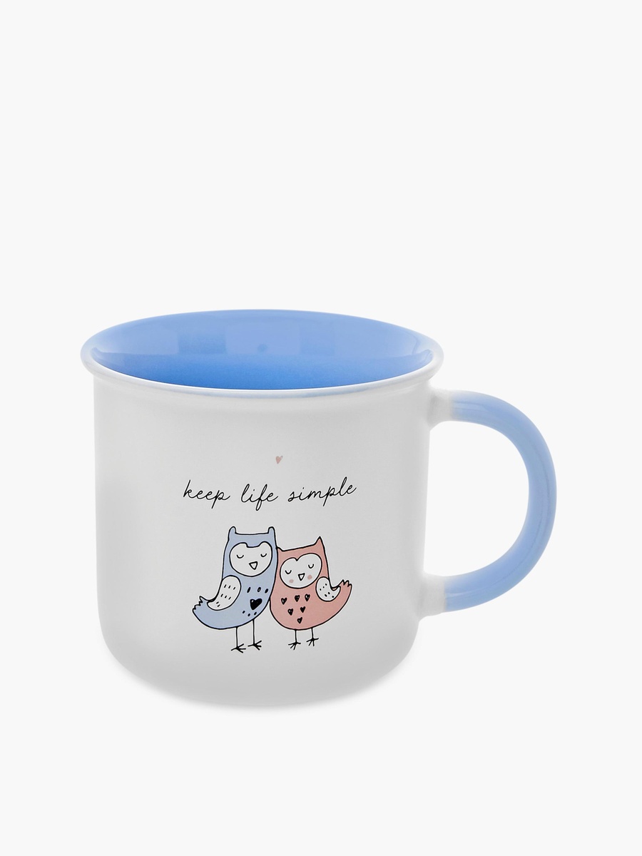 Owl Print New Bone China Mug with Handle - 355 ml