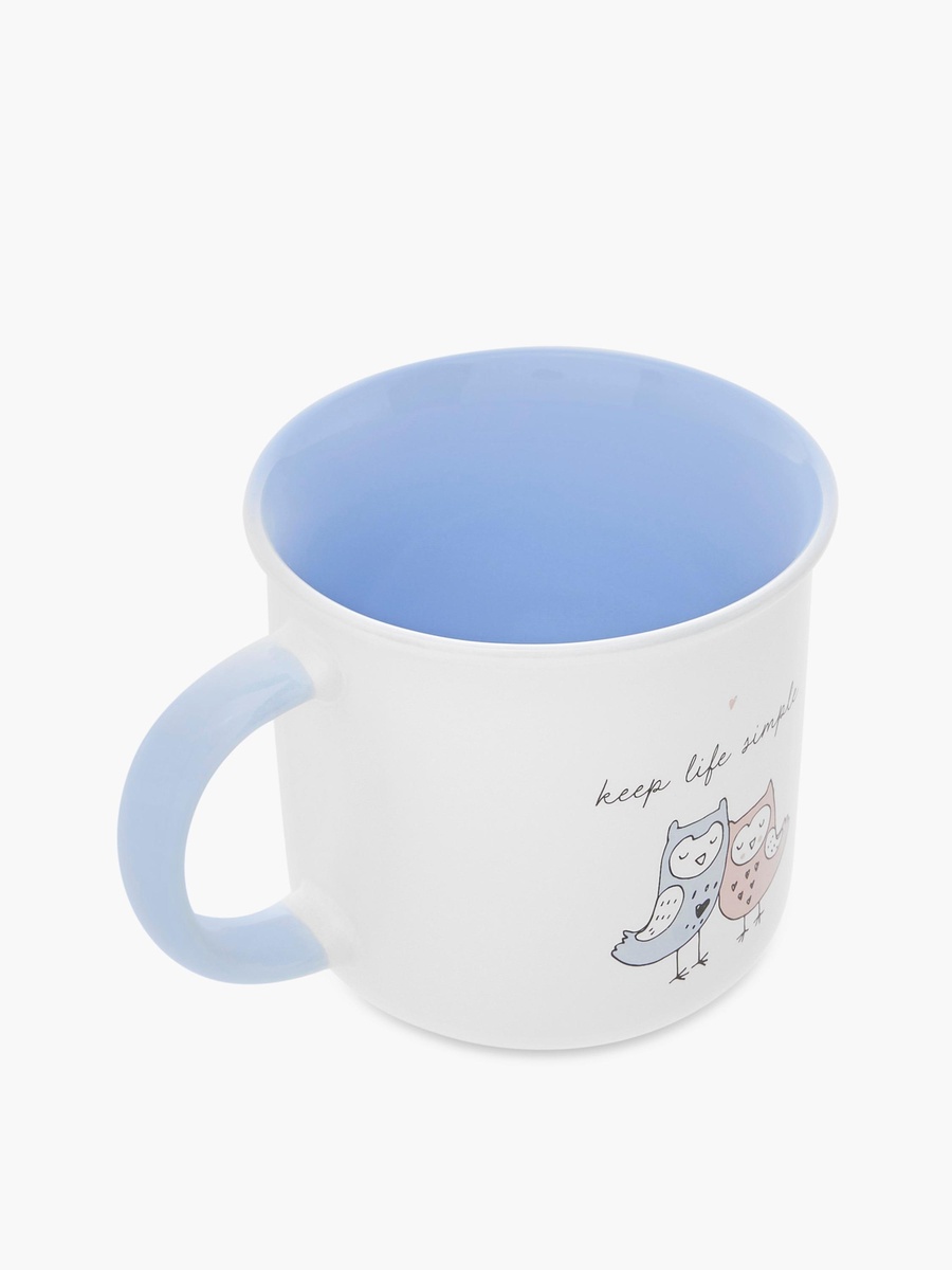Owl Print New Bone China Mug with Handle - 355 ml