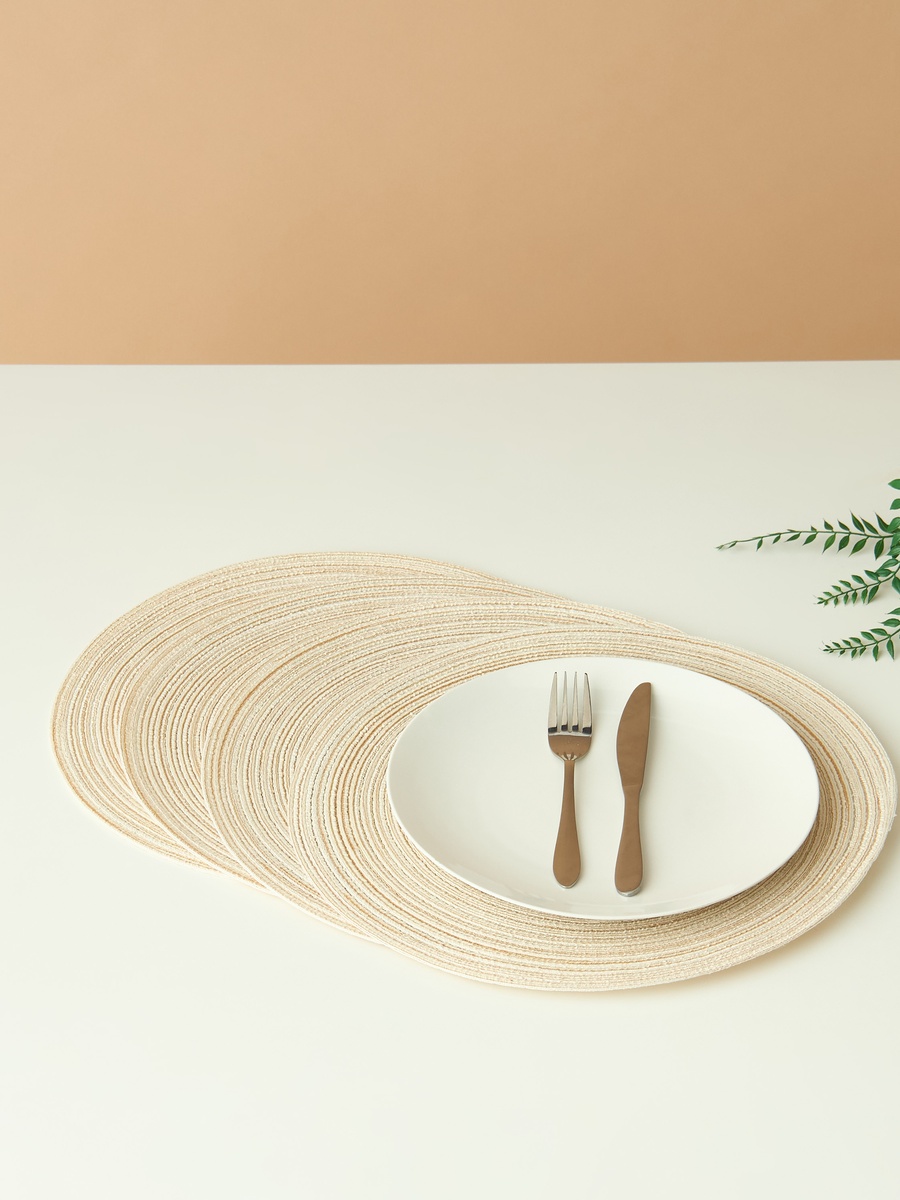 Textured 4-Piece Placemat Set - 38 cm