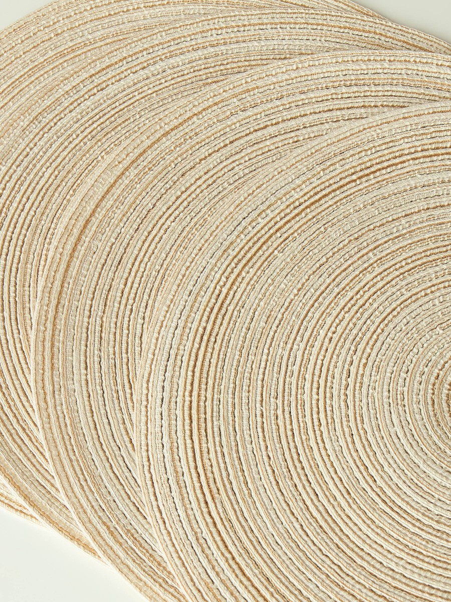 Textured 4-Piece Placemat Set - 38 cm