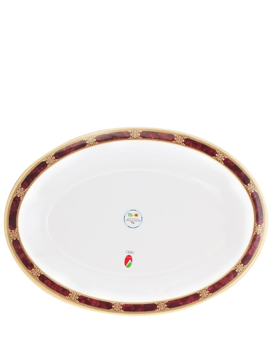 Melamine Oval Serving Platter Extra Large Ethnic Red