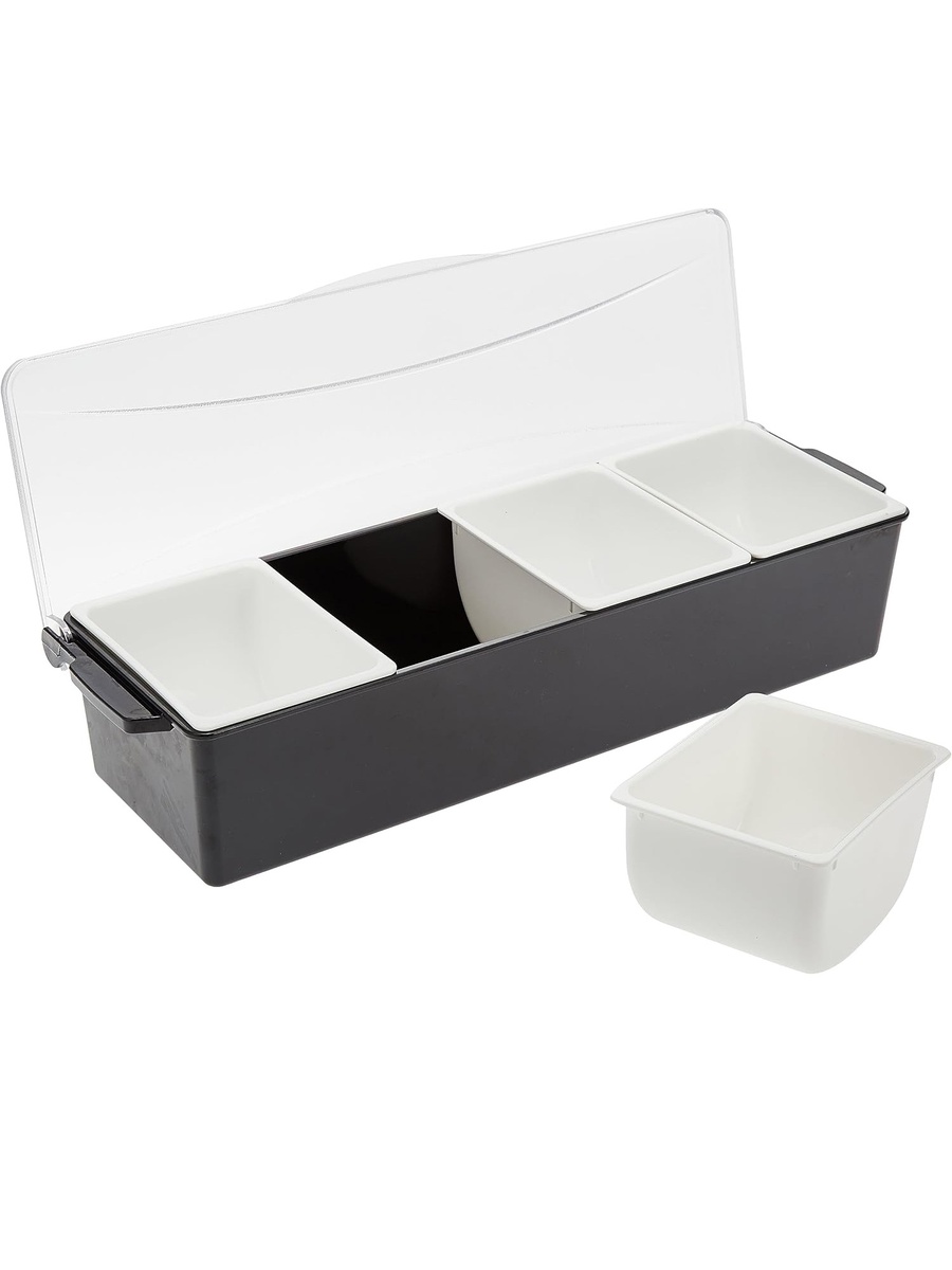 Garnish Trays with 6 Compartments 6 Removable Container