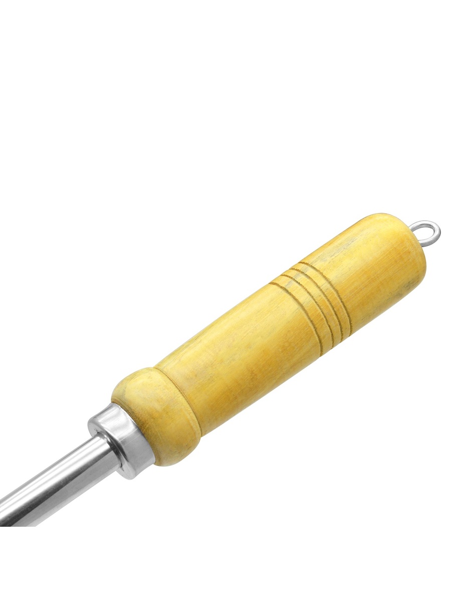 Steel Uduppi Laddle Wooden Handle