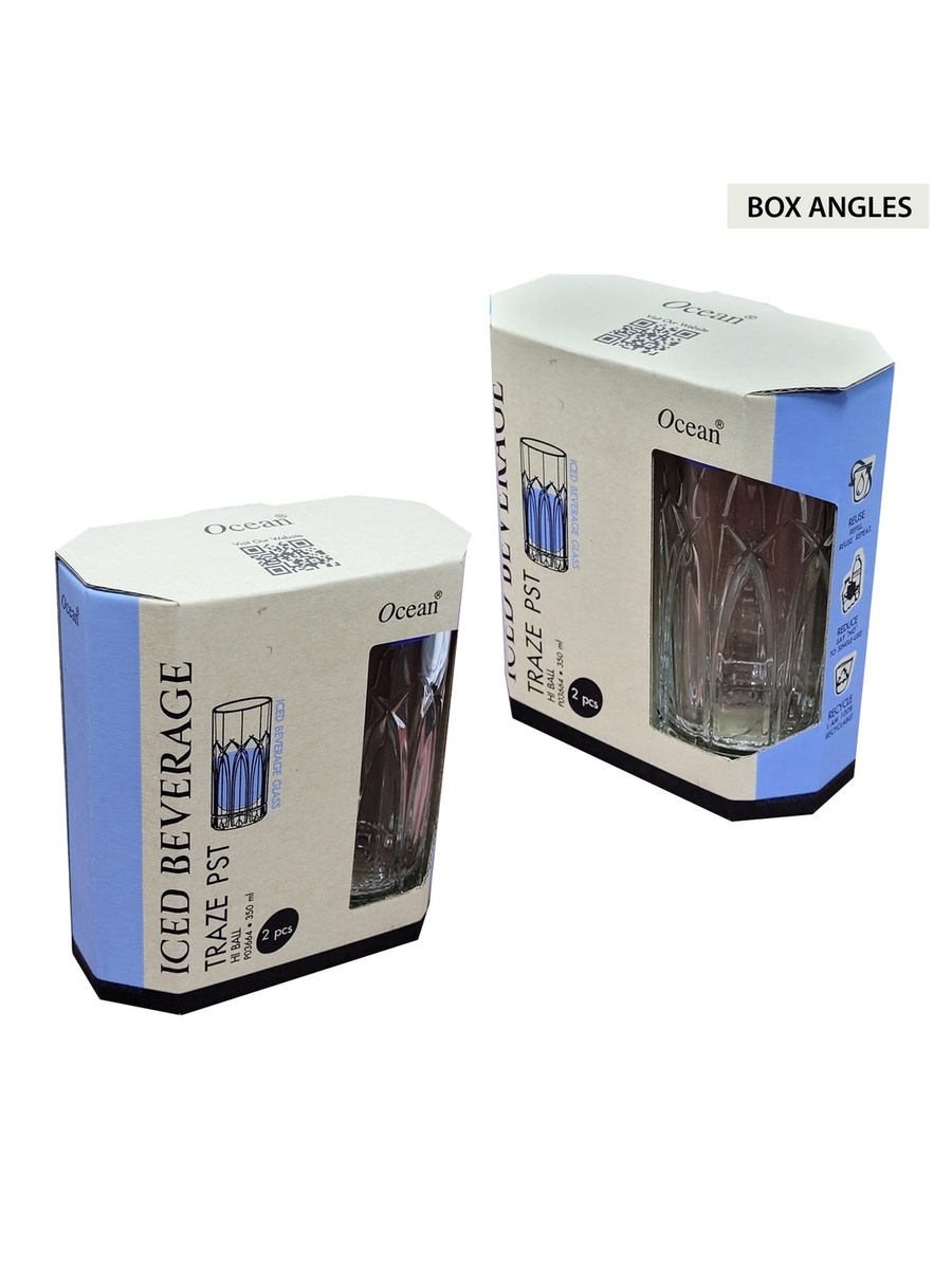 2-Piece Traze PST Hi Ball Glass Set 350ml