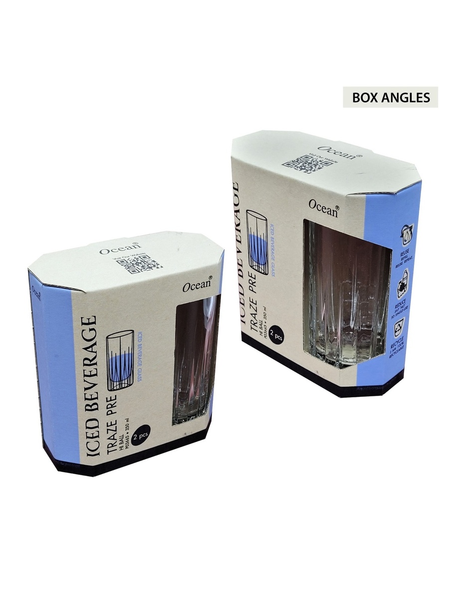 2-Piece Traze PRE Hi Ball Glass Set 350ml