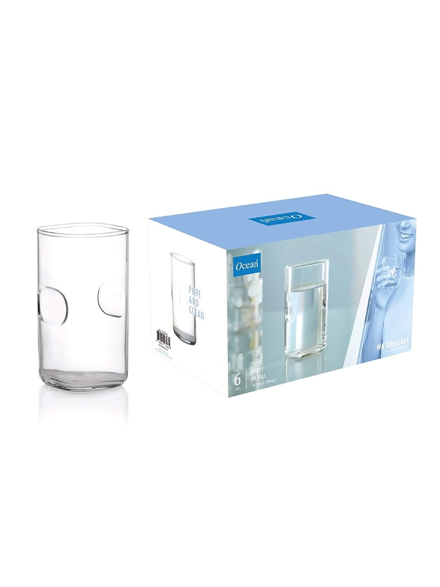 6-Piece Unity Hi Ball Glass Set, 290ml