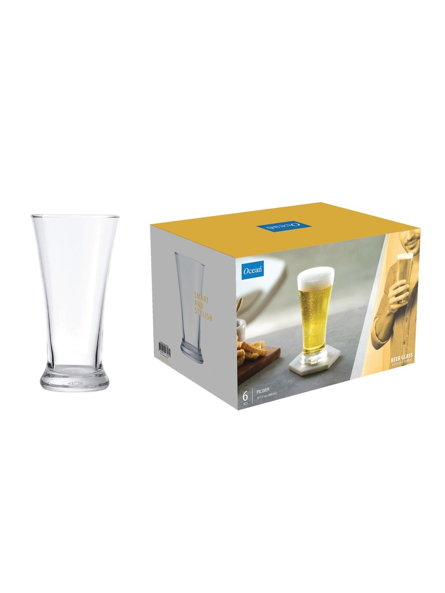 6-Piece Pilsner Bear Glass Set 300ml