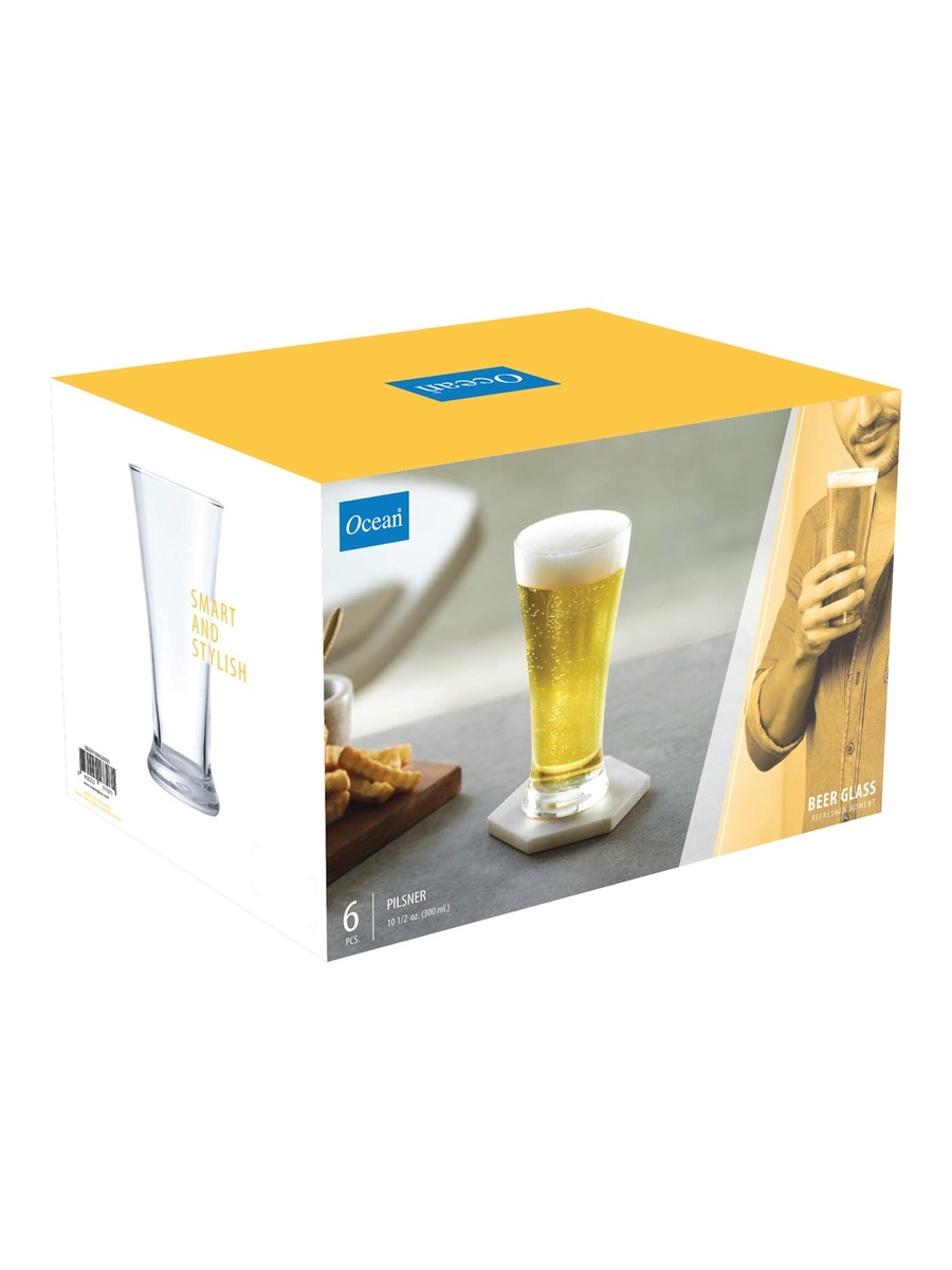 6-Piece Pilsner Bear Glass Set 300ml