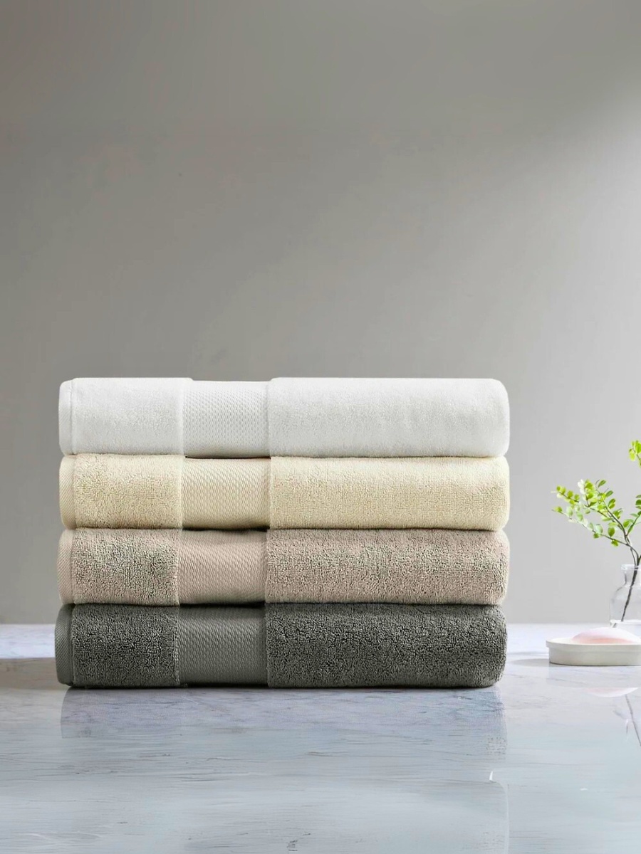 Pack of 2 - Luxury Cotton Bath Towel, White 70x140cm
