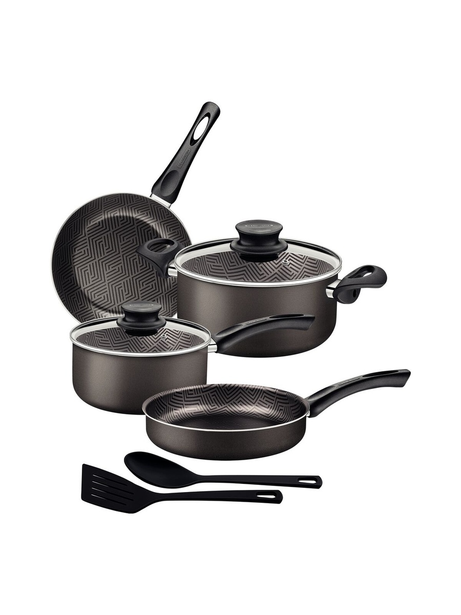 8-Pieces Paris Lead-Colored Aluminum Cookware Set
