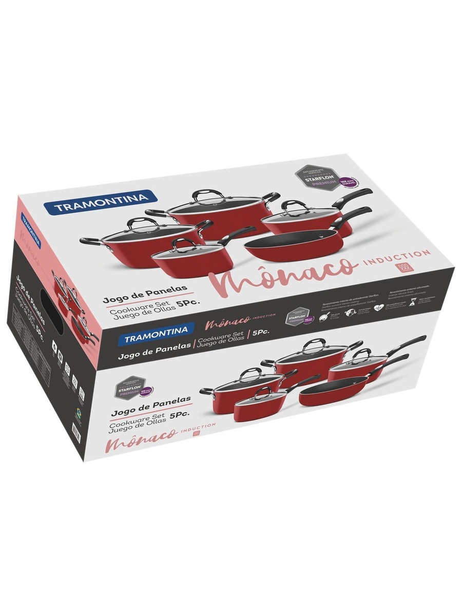 9-Piece Monaco Induction Aluminum Cookware Set