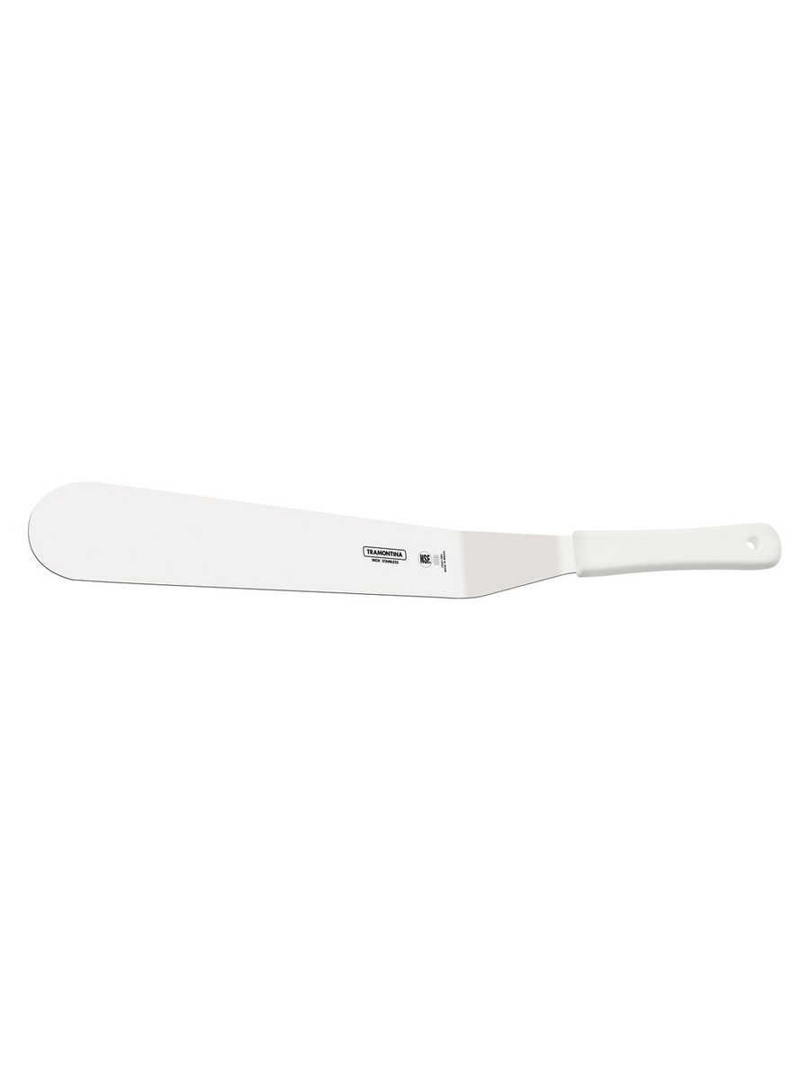 Professional 12 Inches Bakers Spatula with Stainless Steel Blade and White Polypropylene Handle