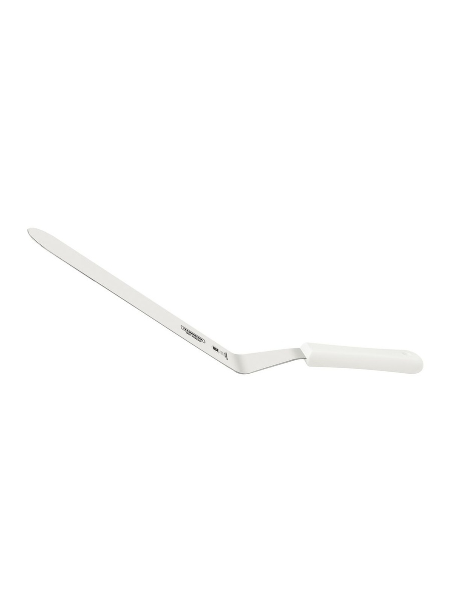 Professional 12 Inches Bakers Spatula with Stainless Steel Blade and White Polypropylene Handle
