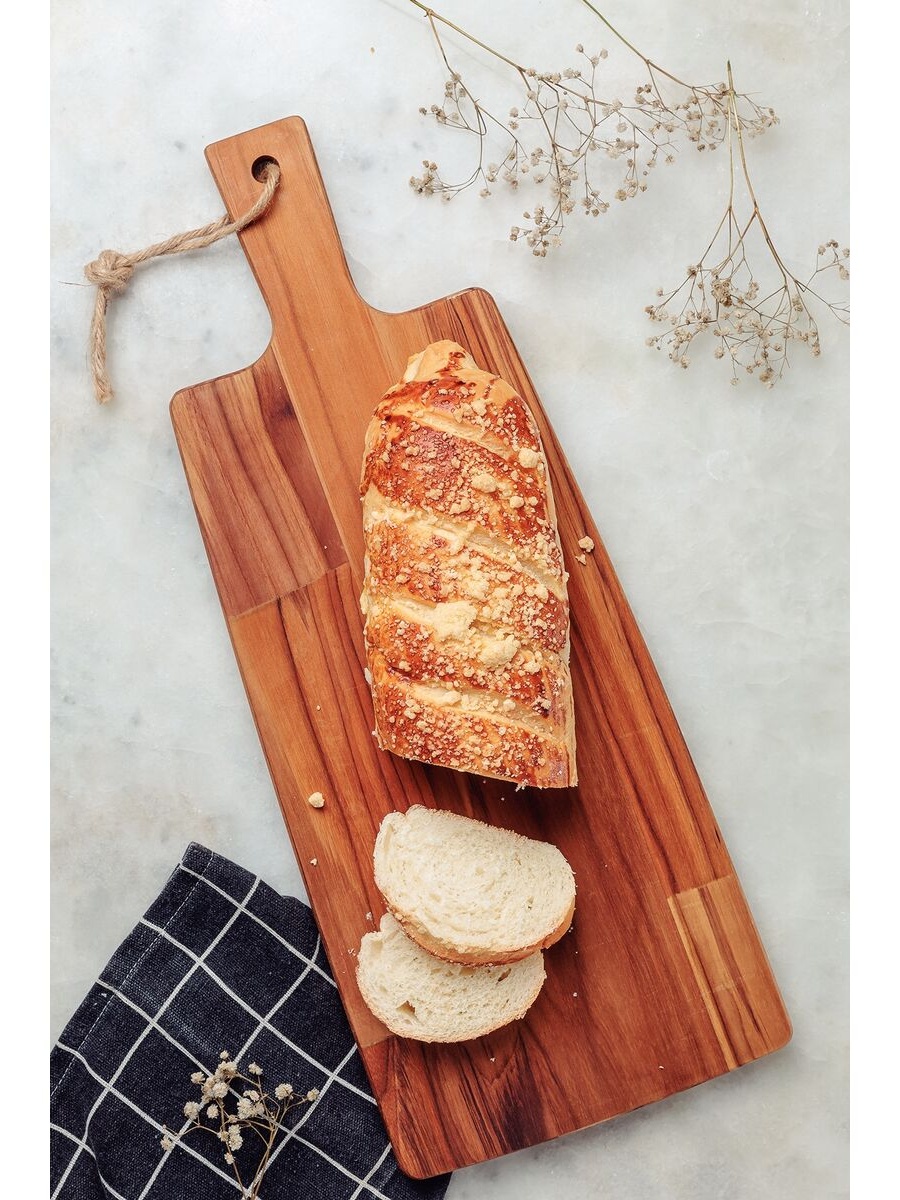 FSC Teak Wood Breadboard with 48x19 Handle