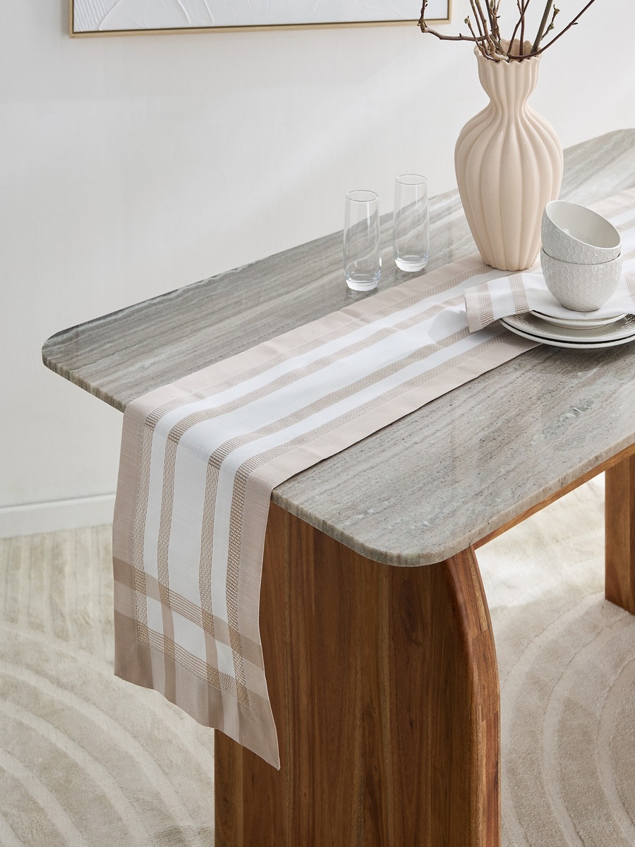 Lacelle Linen Look Table Runner - 33x180 cm