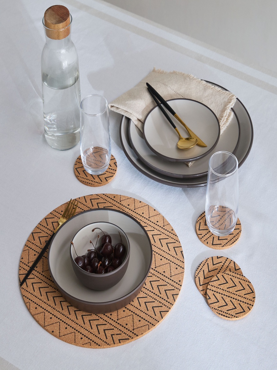 Trib Printed Cork Placemat - 35 cm
