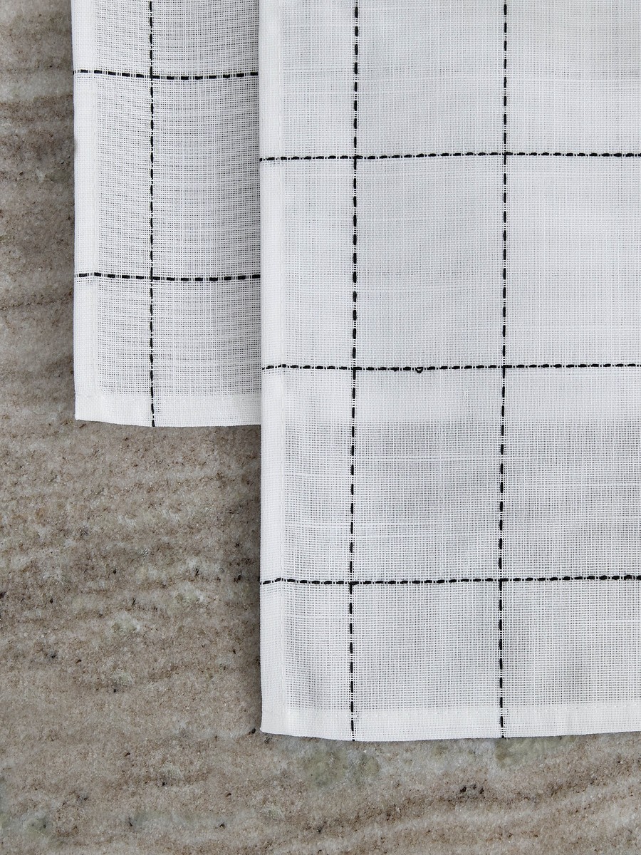 Blanco 2-Piece Check Placemat Set -33x48 cm