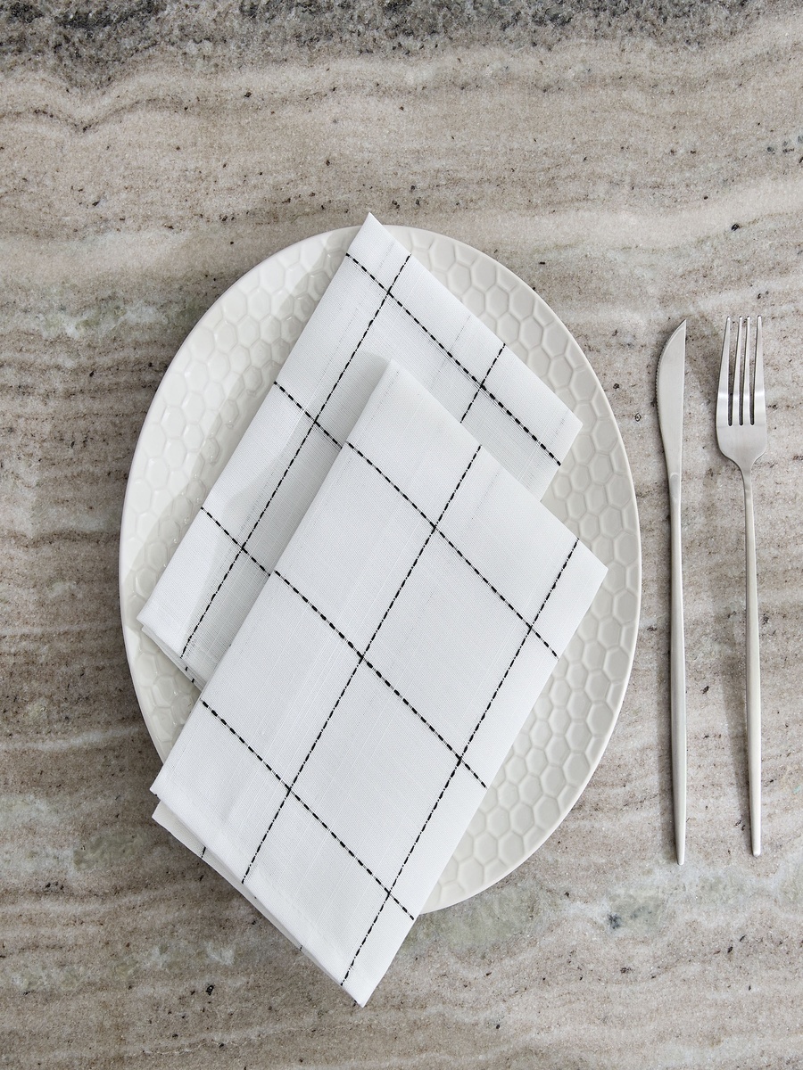 Blanco 2-Piece Check Napkin Set - 40x40 cm