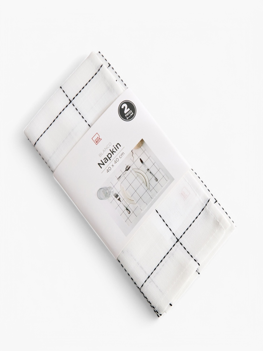 Blanco 2-Piece Check Napkin Set - 40x40 cm