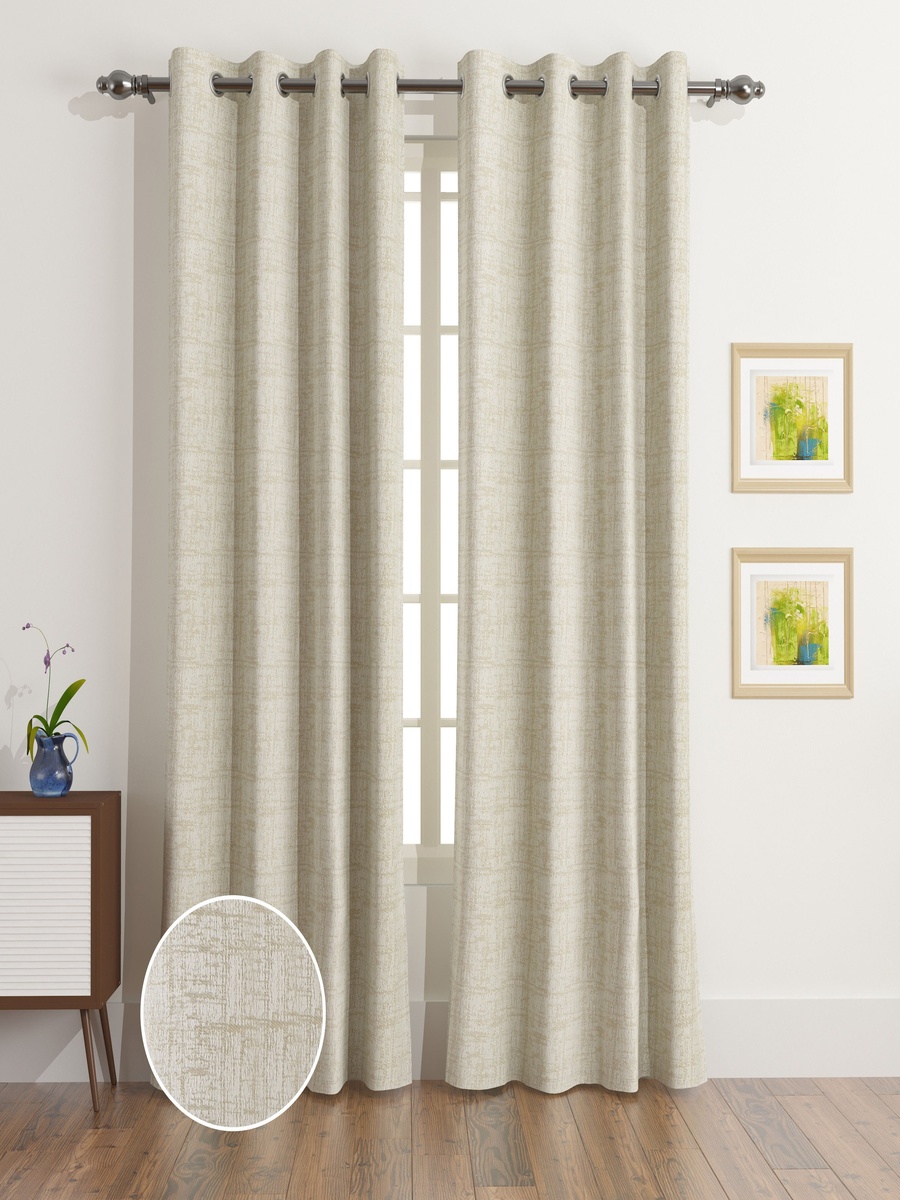 Martha 2-Piece Jacquard Extra Long Blackout Curtain Set - 140x300 cm