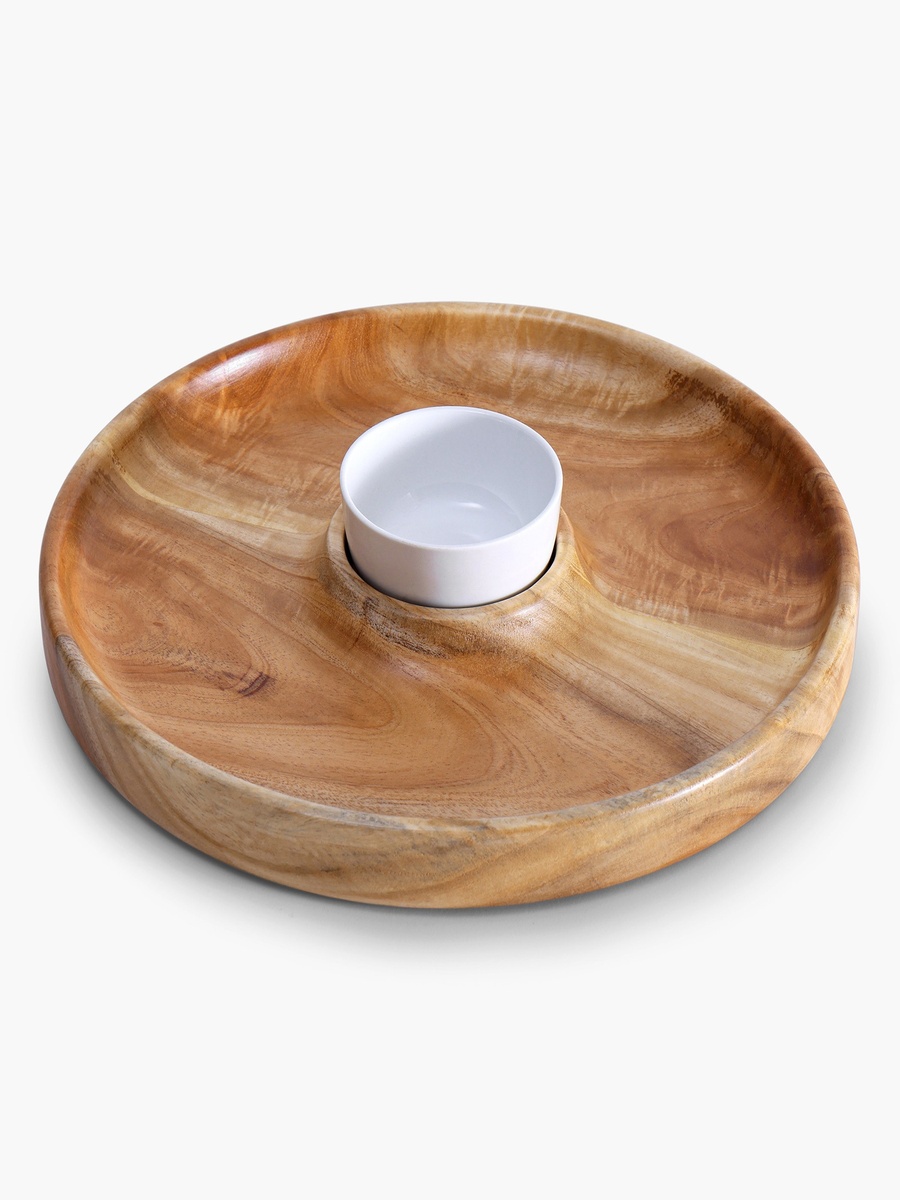 Albero Round Platter with Ceramic Bowl - 30x5.5 cm