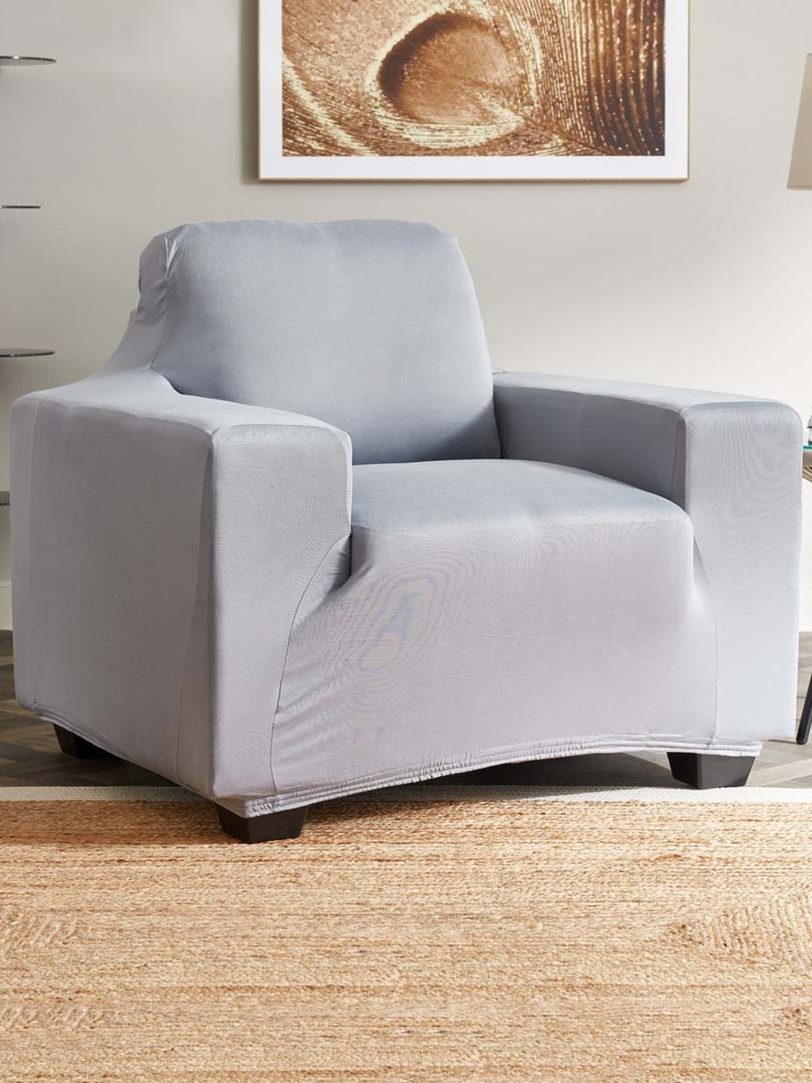 Squab Solid 1-Seater Sofa Cover