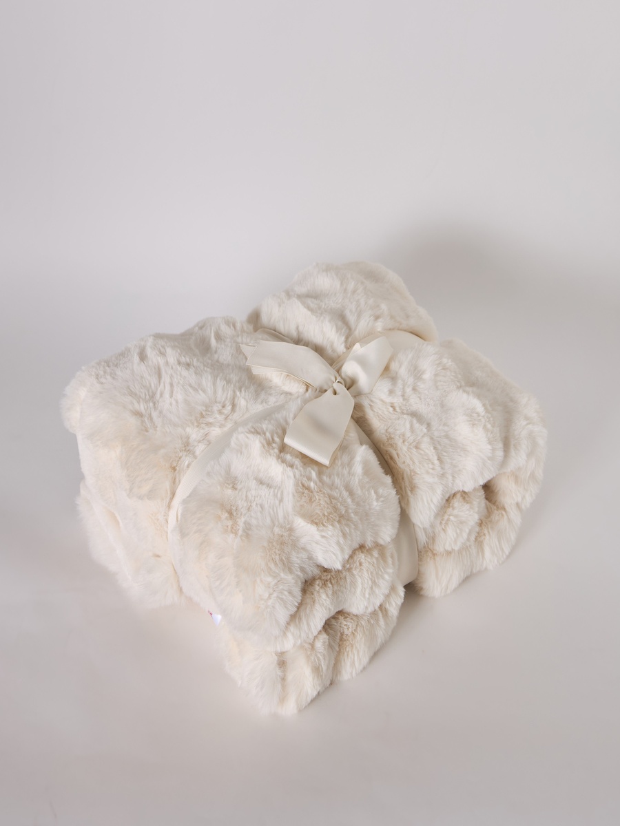 Ness 2-Sided Brushed Bubble Faux Fur Throw - 130x170 cm