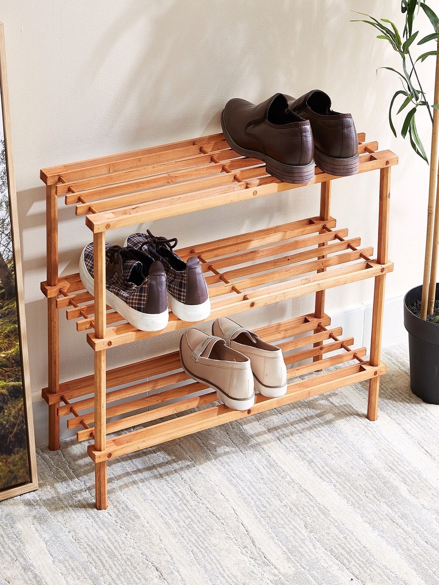 3-Tier Wooden Shoe Rack