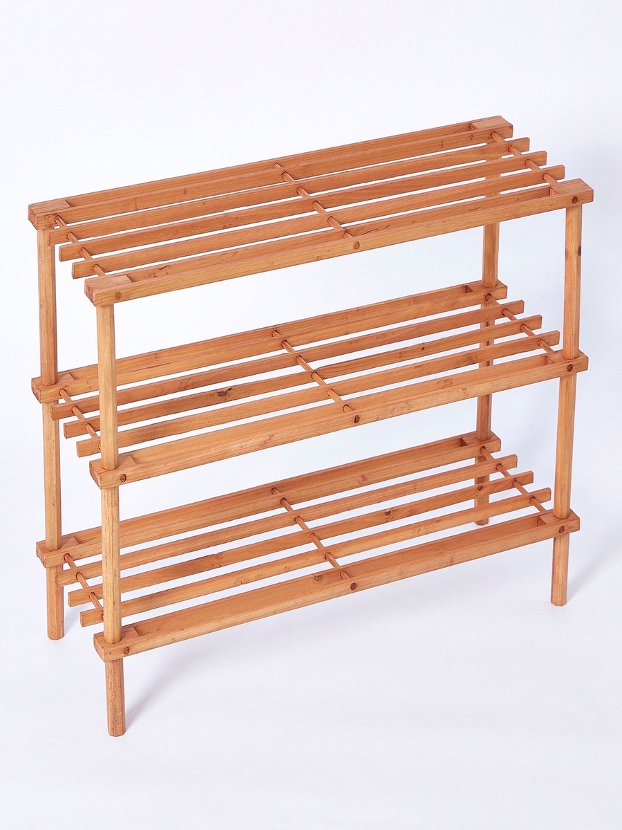3-Tier Wooden Shoe Rack