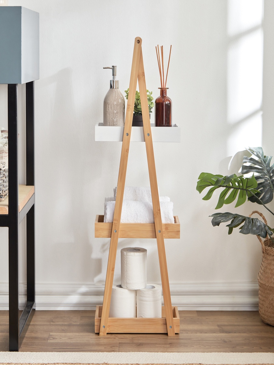Lexus 3-Tier Triangle Bath Rack - 30x18x80 cm