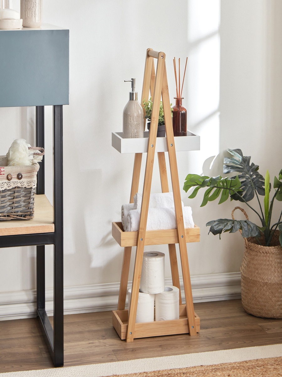 Lexus 3-Tier Triangle Bath Rack - 30x18x80 cm