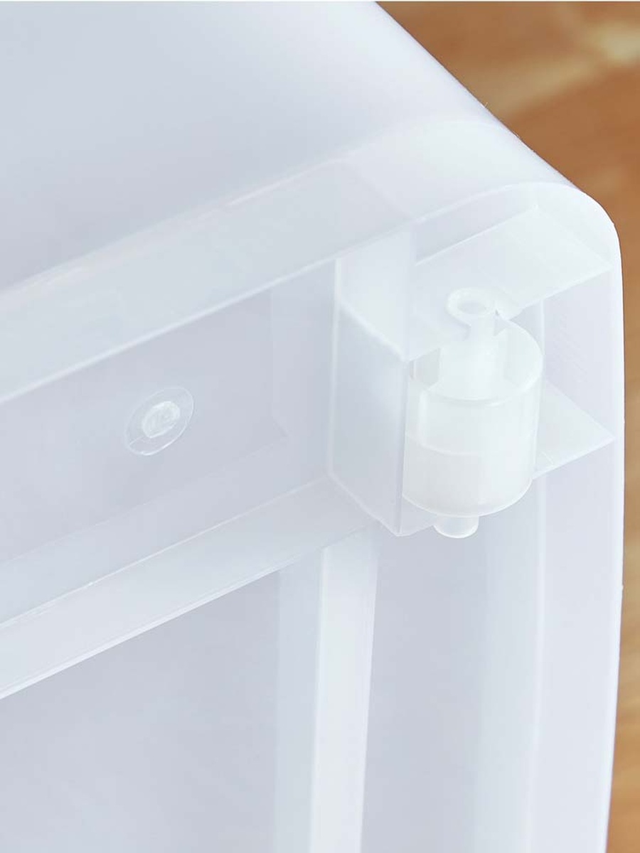 Juana Multipurpose Transparent Storage Box with Wheels and Lockable Lid - 75 L