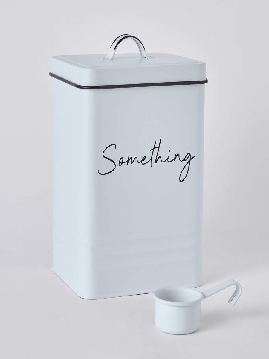 Vintage Washing Powder Storage Box with Lid and Scoop - 18x15.5x25.5 cm