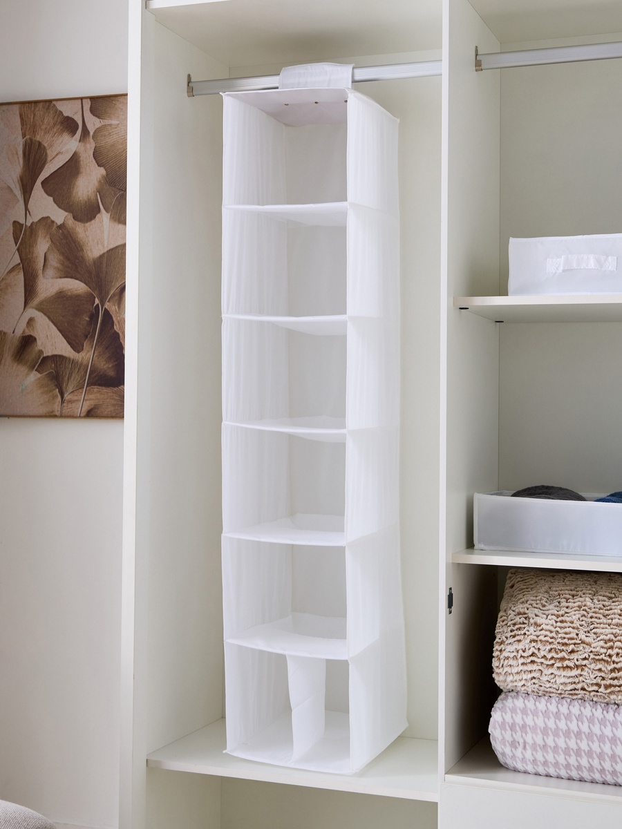 Novel Storage with 7-Compartment Hanging Organizer - 35x45x125 cm