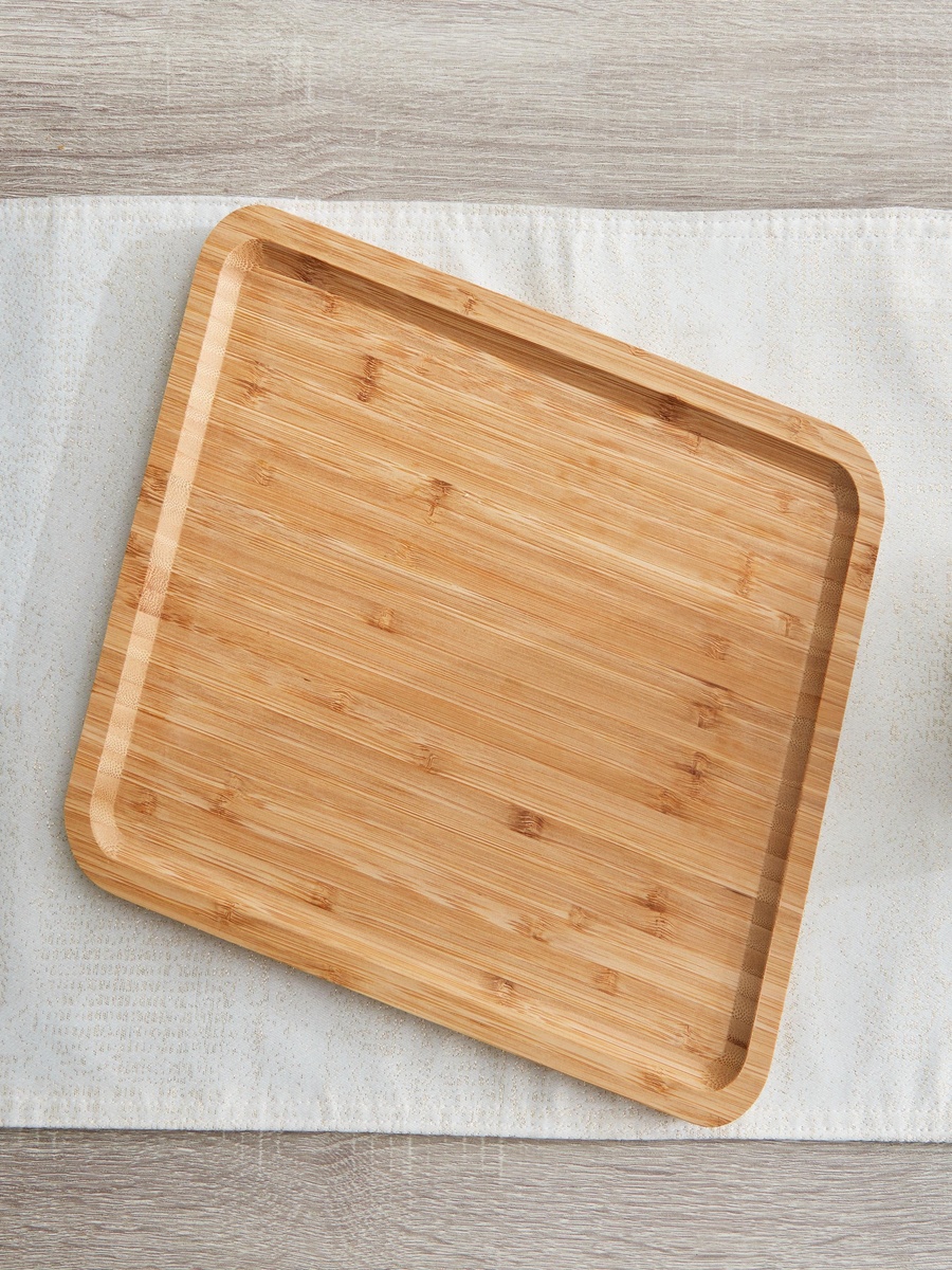 Bamboo Rectangular Large Tray - 34 cm