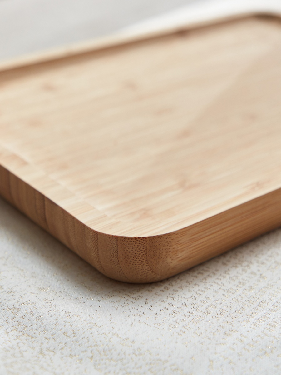 Bamboo Rectangular Large Tray - 34 cm